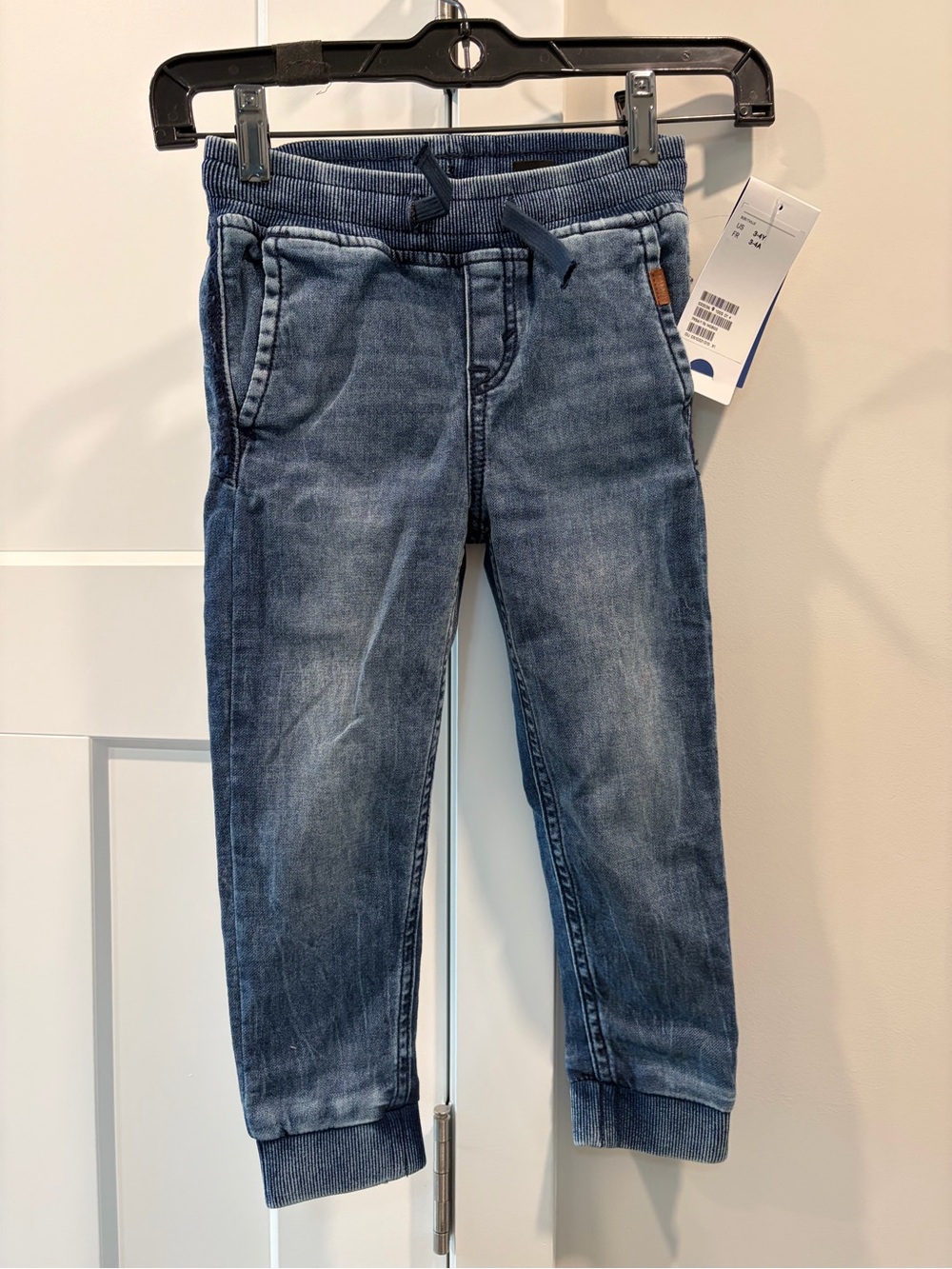 H&M Kids Denim-Style Jogger Pants - Blue